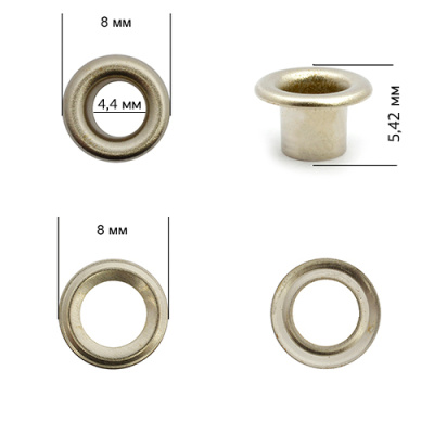  Люверсы №2 4мм сталь Никель (уп 2500шт) Tals(Турция)  ТриКатушки