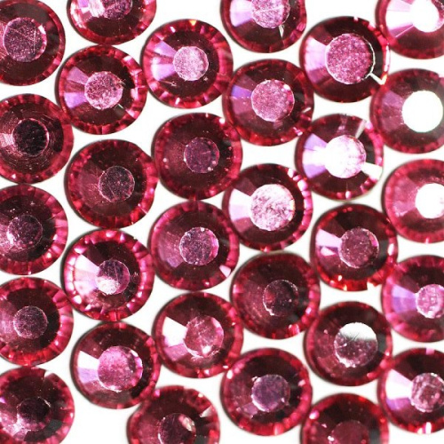  Стразы термоклеевые SS-16, D=3,6-3,9мм (упаковка 1440 штук) цв.9022 DK.ROSE  ТриКатушки