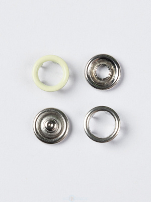  Кнопка рубашечная (кольцо) 9,5 мм - эмаль 347/1440 шт., цв. бледно желтый  NS  ТриКатушки