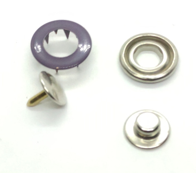  Розн.уп.Кнопка K-901 нержавеющая, D=17 мм, цв.Темно-Сереневый (уп.10 шт) Proknopka  ТриКатушки