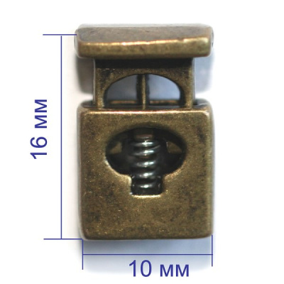  5036 антик Фиксатор металл 10х16мм (упаковка 400 штук)  ТриКатушки