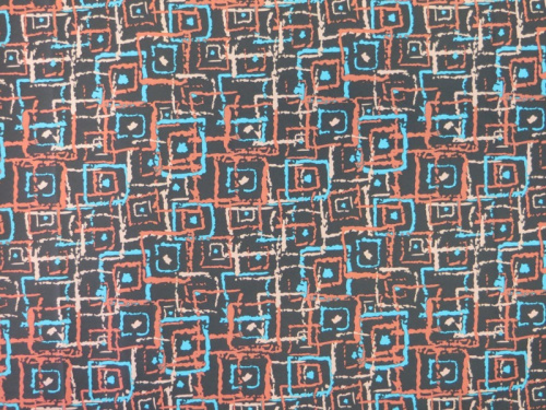  Ткань курточная детская  Дьюспо 240T WR PU цв.Quadrates темно-коричневый  ТриКатушки