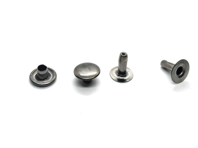  Хольнитены Усиленные 12х12мм №123 (75)  Черный Никель (упак.2000 шт.) Tals(Турция)  ТриКатушки