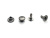  Хольнитены Усиленные 12х12мм №123 (75)  Черный Никель (упак.2000 шт.) Tals(Турция)  ТриКатушки