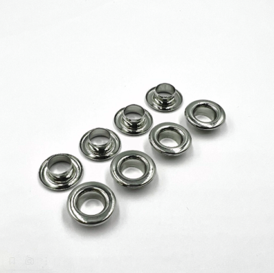  Люверсы нерж. LUX в блистере с пластиковым кольцом №5 (8 мм) Никель (уп 50 шт) "Proknopka"  ТриКатушки