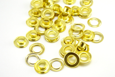  Люверсы №24 9мм нерж. Золото (уп 1000шт) СТОРМ  ТриКатушки