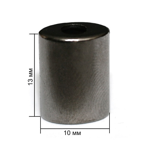  4105К черный никель концевик металл h=13мм (упаковка 500 штук)  ТриКатушки
