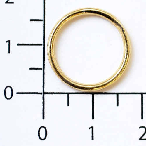  Кольцо для бюстгальтера металл 1500Н золото d=15мм (уп.50 шт.) "Proknopka"  ТриКатушки