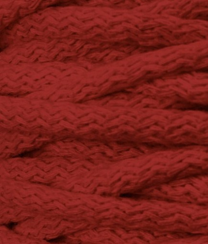  Шнур хлопчатобумажный круглый с наполнителем 5 мм (уп.100м) цв. 126 красный  ТриКатушки