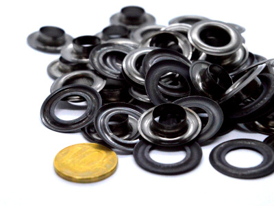  Люверсы №26 12мм сталь Черный Никель (уп500шт) STRONG  ТриКатушки