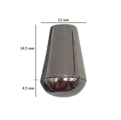  Концевик под металл арт.8377 цв черный никель (уп 1000шт)  ТриКатушки