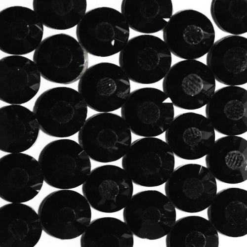  Стразы термоклеевые SS-30, D=6,3-6,5мм (упаковка 288 штук) цв.9003 JET BLACK  ТриКатушки