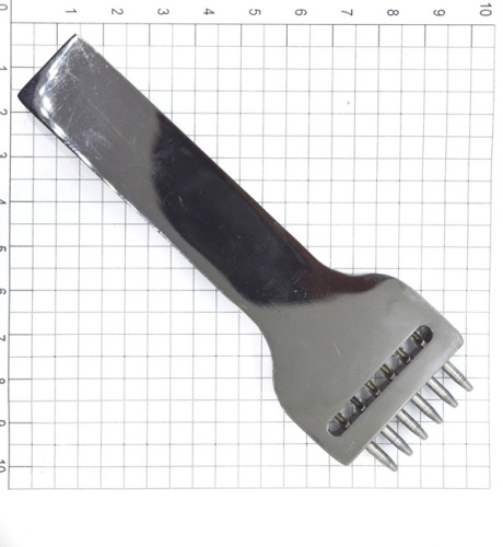  Ручной строчный пробойник круглый 6 зуба (шаг 5мм, д. 1мм) PROKNOPKA  ТриКатушки