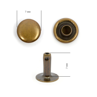  Хольнитены 7*7 антик Сталь (упак.100 шт.) "Proknopka"  ТриКатушки