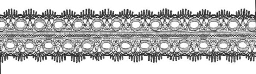  257-2 черный кружево-капрон 27мм (намотка 27,4 метров)  ТриКатушки