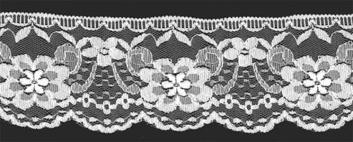  306 белый кружево-капрон 80мм (намотка 27,43 метров)  ТриКатушки