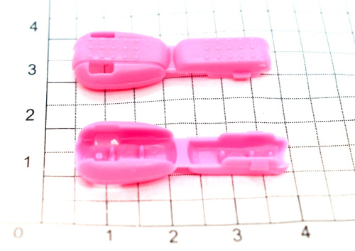  Концевик для шнура (Крокодильчик) №2 цв. Розовый (уп.50/500 шт)  ТриКатушки