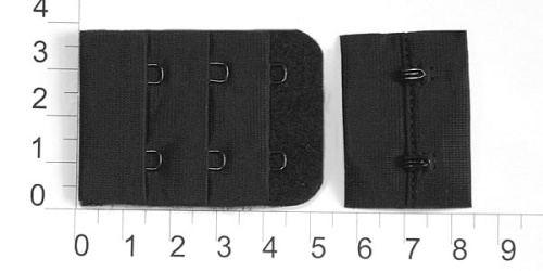  3/4 3х2 черный Застежки-крючки (упаковка 100 штук)  ТриКатушки