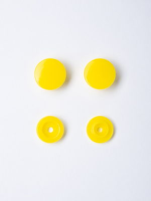  Кнопка пластиковая трикотажная 12,5 х 10 мм, цв. 110 жёлтый (уп.1000 шт)F  ТриКатушки