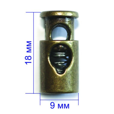  5035 антик Фиксатор металл 09х18мм (упаковка 400 штук)  ТриКатушки