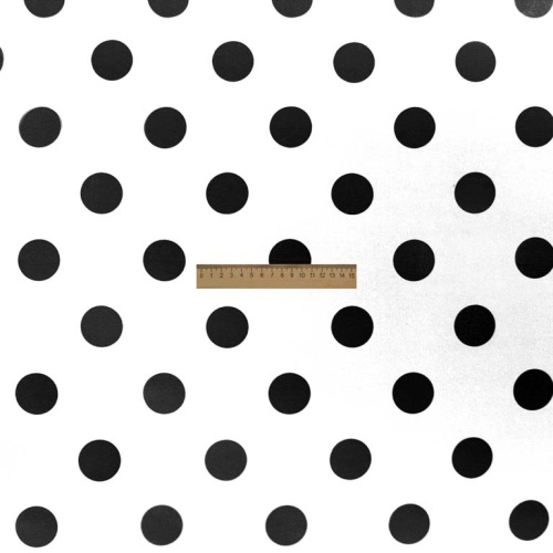  Ткань Кашибо горох 4,2см белый/черный арт. 5053  ТриКатушки