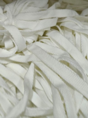  Шнур плоский полиэфирный 15мм (уп.100 м) цв. белый  ТриКатушки