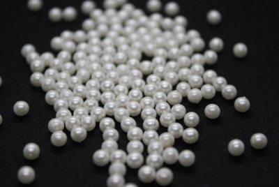  Жемчужина (Бусинка) 4мм уп.500гр.( 16000+/-) без Шипа цв.Белый Жемчуг  ТриКатушки