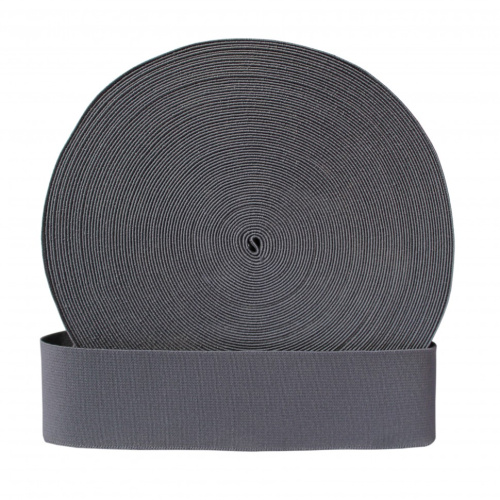  Резинка 62733 EkoflexТканная 50мм Soft (25м) цв.№142 т.серый  ТриКатушки