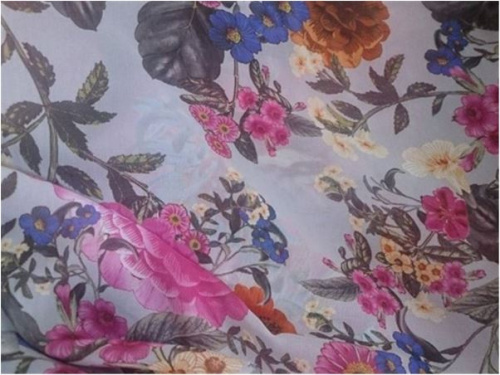  Ткань Шифон ПРИНТ ш.150см.,2010 цвет №96  ТриКатушки