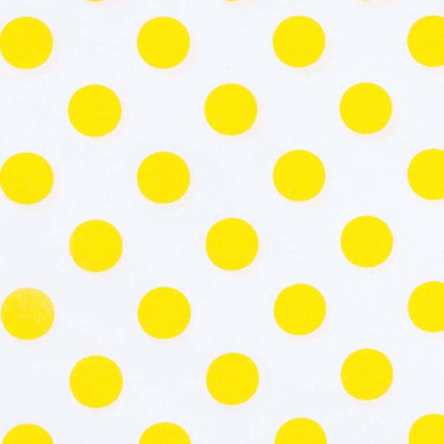  Ткань Кашибо горох 4,2см белый/желтый арт. 5053  ТриКатушки
