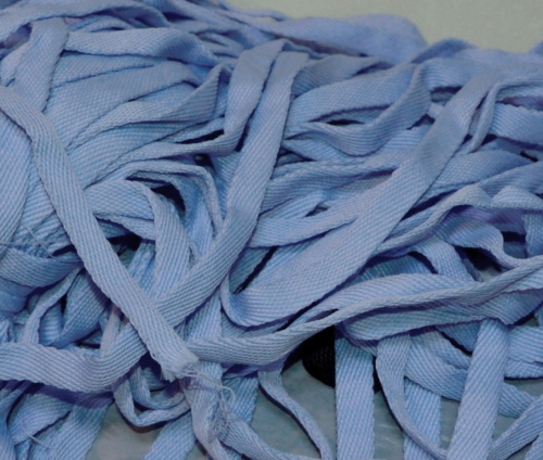  Шнур плоский полиэфирный 15мм (уп.100 м) цв 017 голубой  ТриКатушки