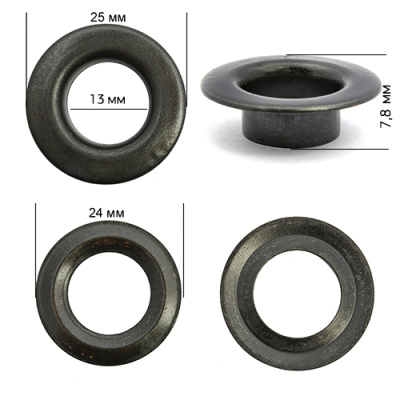  Люверсы №28 13 мм сталь цв. Оксид (уп. 1000шт) NEW STAR  ТриКатушки