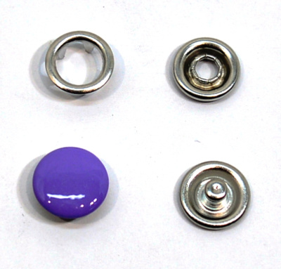  Кнопка с крышкой 9,5 мм рубашечная цв. Сирень166 (уп 20 шт.)ProKnopka  ТриКатушки