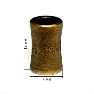  4249К антик концевик металл h=12мм (упаковка 500 штук)  ТриКатушки