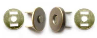  1001 Антик Кнопка магнитная 10мм (упаковка 400 штук)  ТриКатушки