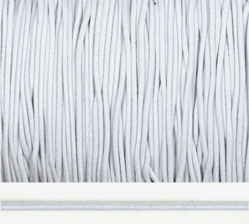  Резинка шляпная 1,0мм цв.белый (намотка 200 метров)  ТриКатушки