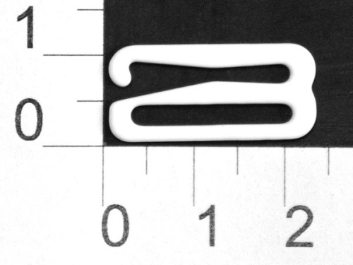  1809В белый Крючок металл крашенный ширина=18мм (упаковка 1000 штук)  ТриКатушки
