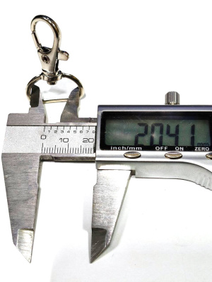  Карабин 20мм металл,поворотный цв. Никель (фас.10/100/200шт)  ТриКатушки