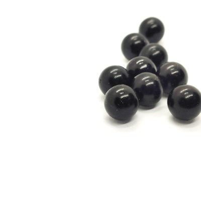  Жемчужина (Бусинка) 6 мм уп.500гр.( 3650 шт +/-) без Шипа цв. Черный  ТриКатушки