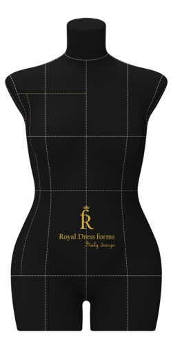  Портновский манекен Monica, Женский, р.46, цв. Черный, на подставке "Милан"  ТриКатушки