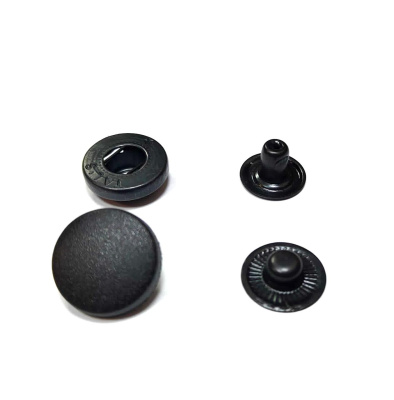  Кнопка с пластиковой крышкой 17 мм (уп. 20 шт) цв. Черный ProKnopka  ТриКатушки