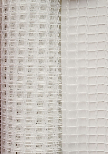  Сетка "крупная ячейка" однотонная в рулоне, ширина 50см, намотка 5 ярдов, цвет 03 белый  ТриКатушки