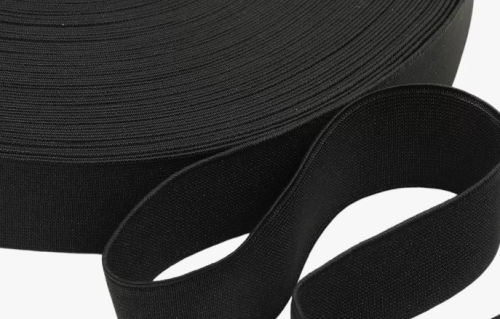  Резинка ткацкая 45мм, черная (рул.50м)  ТриКатушки