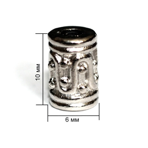  4790К никель концевик металл h=10мм (упаковка 500 штук)  ТриКатушки