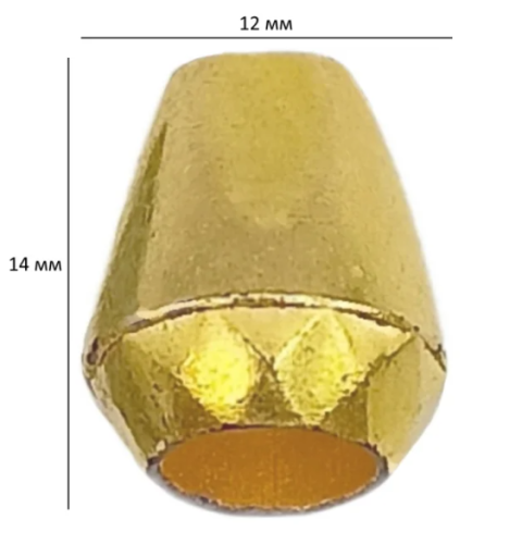  Наконечник для шнура (Колокольчик) арт.8422 цв.Золото (уп.50/1000шт)  ТриКатушки