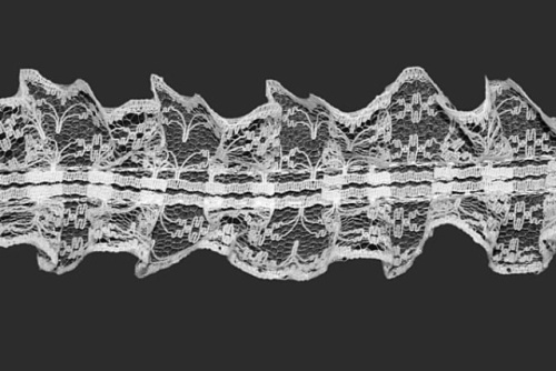  155 белый РЮШИ ширина 40мм (намотка 25 ярдов = 23 метров)  ТриКатушки