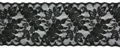 515 черный кружево-стрейч 60мм (намотка 27,4 метров)