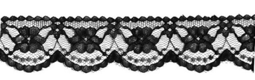  624 черный кружево-капрон 30мм (намотка 27,43 метров)  ТриКатушки