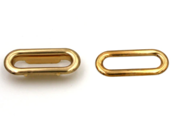  Люверс овальный 15 мм (латунь)(уп.1000 шт.) цв. Золото  ТриКатушки