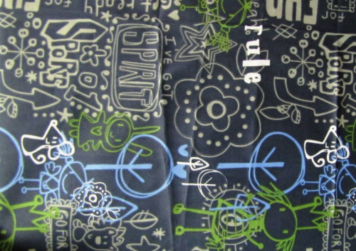  Ткань курточная детская  Дьюспо 240T WR PU цв.fun_spirit_1  ТриКатушки